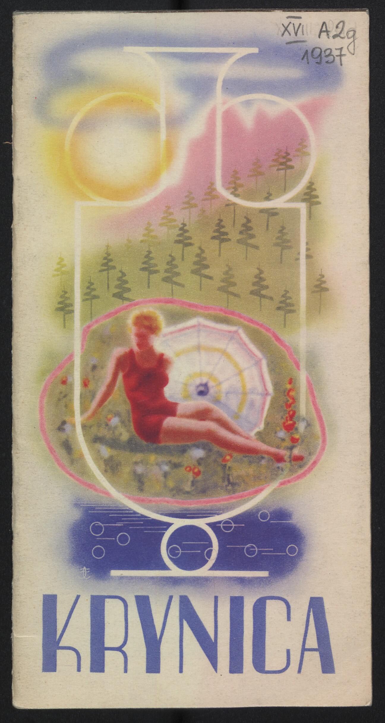 Krynica - pocztówka 1937, Polona